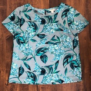 J. Crew Floral Silky Shirt